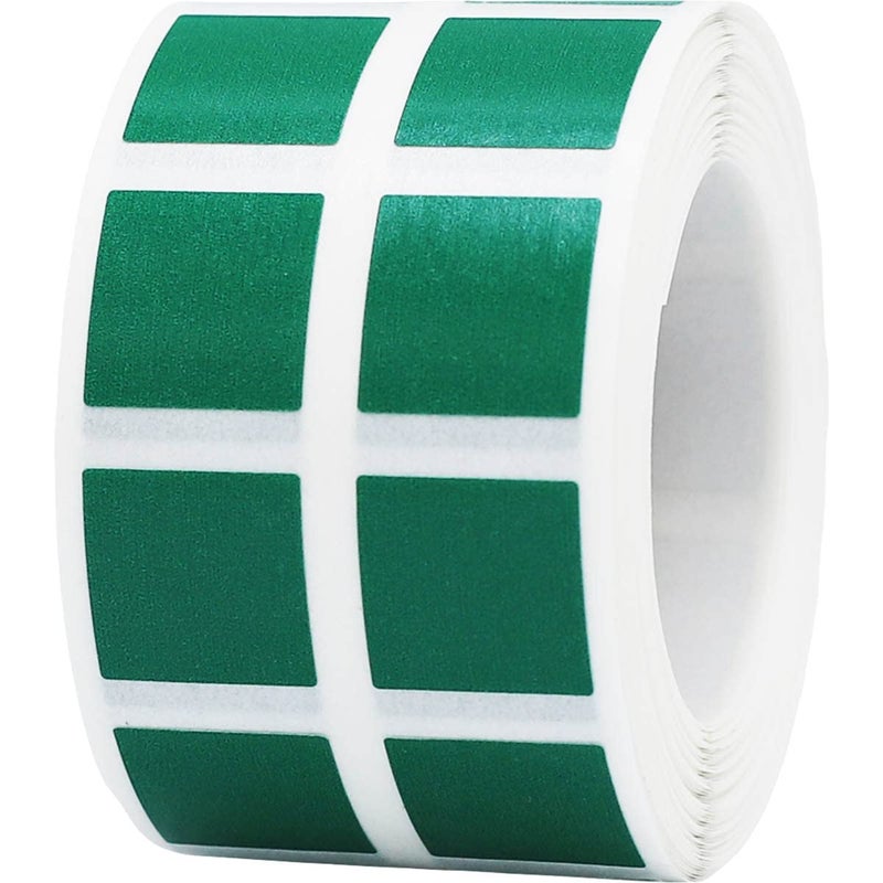 InStockLabels.com Green 1/2" Inch Square Adhesive Labels 1,000 Color Coding Dot Stickers for Efficient Inventory Management, Crafting Projects, and Organizational Tasks in Offices, Schools, and Homes - Image 1